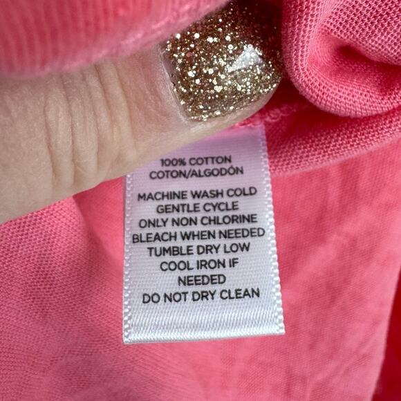 LOU & GRAY Ann Taylor Pink Stripe Tank Top Baggy oversized Long NWT cotton XS‎ - Picture 2 of 7